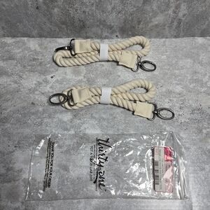 Thirty-One Natural Rope Canvas Double Straps (2 in Pack) NWT